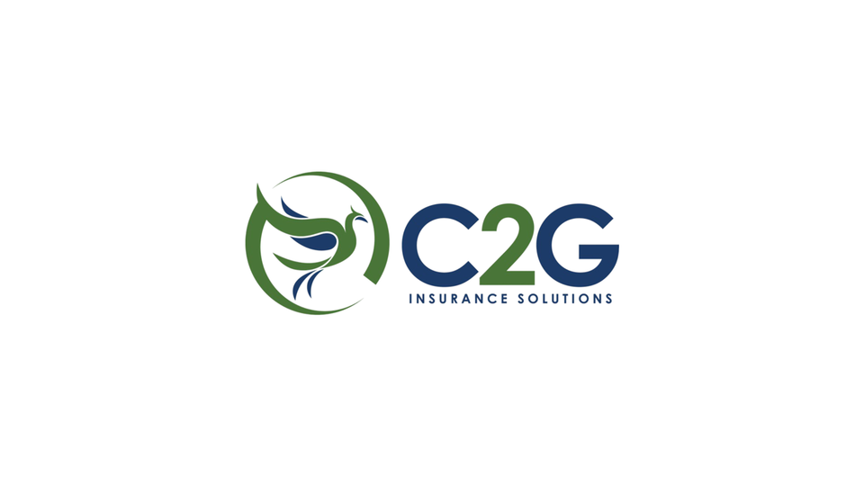C2g insurance solutions logo (full white board)