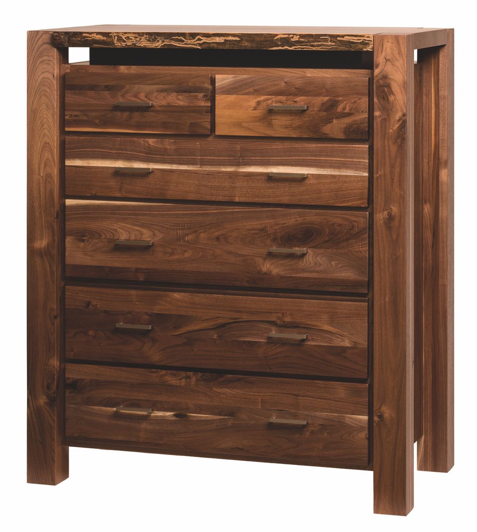 Deer live edge 6 drawer chest 3211 lesdr