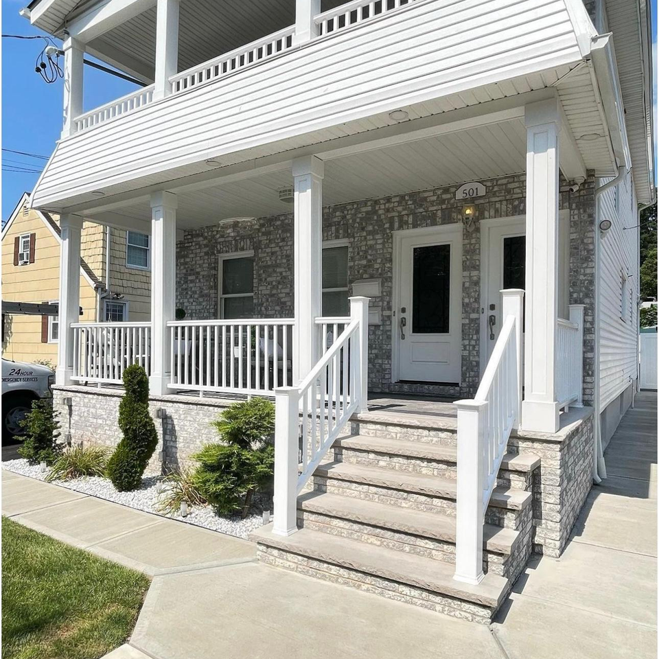 house with custom steps