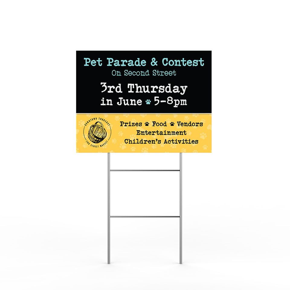 Chillicothe pet parade yard sign