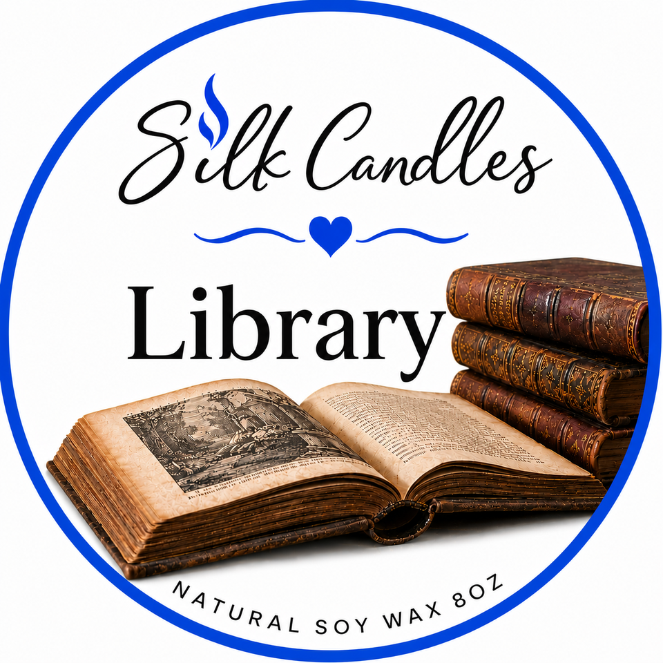 Library label blue