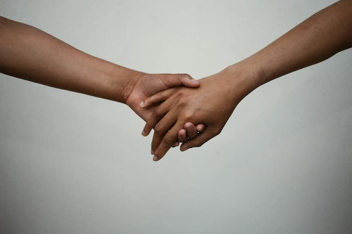 Hands holding 