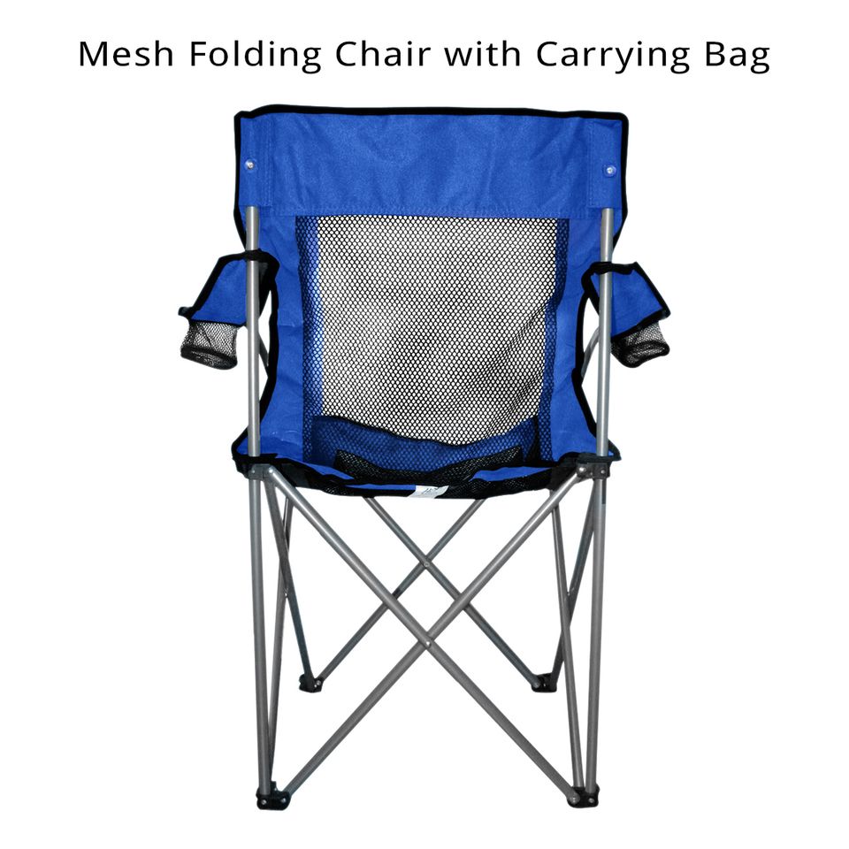 Mesh folding chair with carrying bag