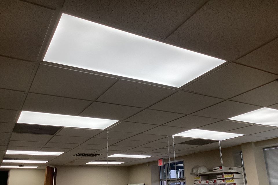 Fluorecent fixtures to led fixture replacement fuquay varina