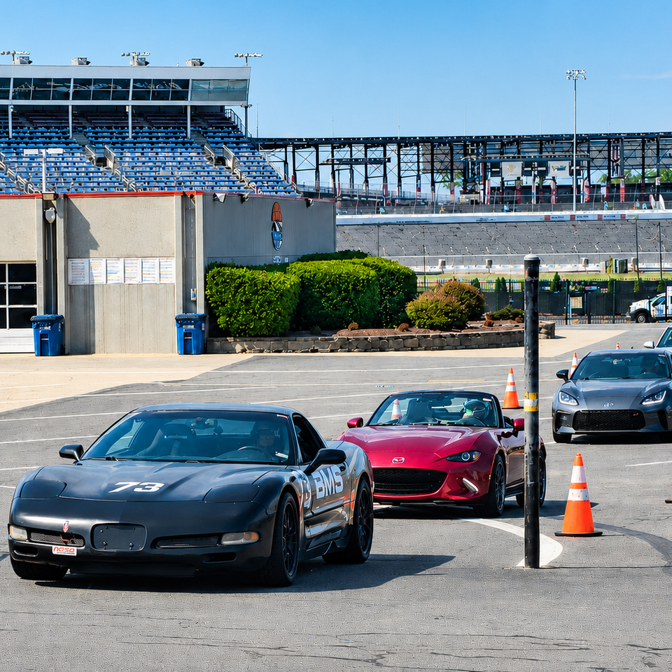 Track prepped Chevrolet Corvette Black Betty Arrive and Drive rental car at Carolina Motorsports Park CMP