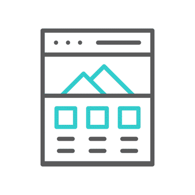 Trust-building small business website layout icon