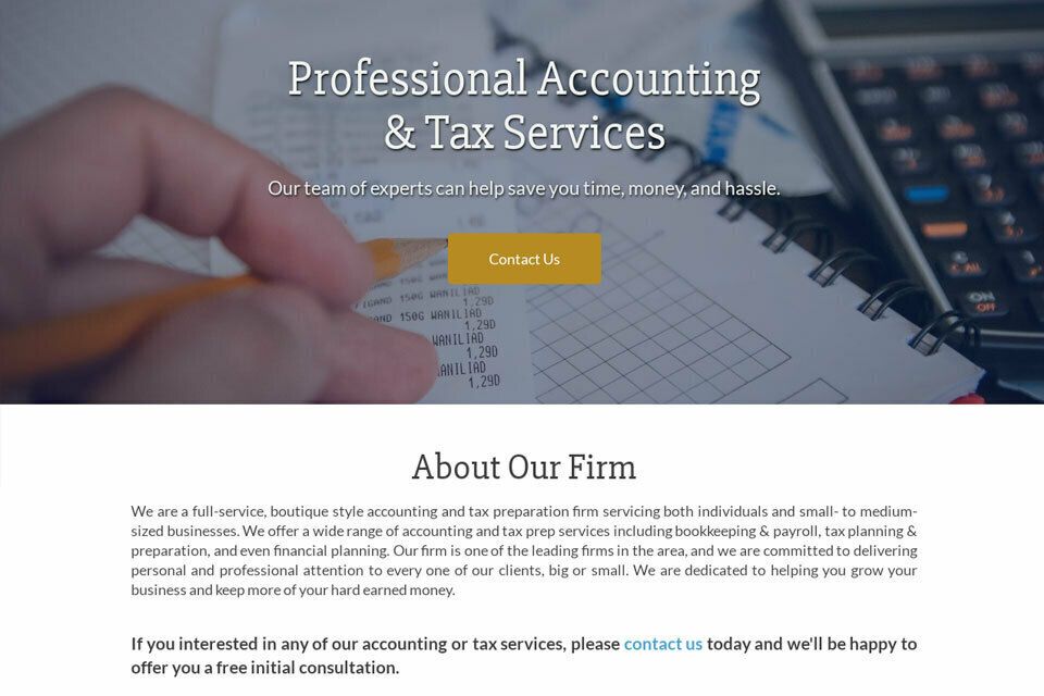 Accountant website template original