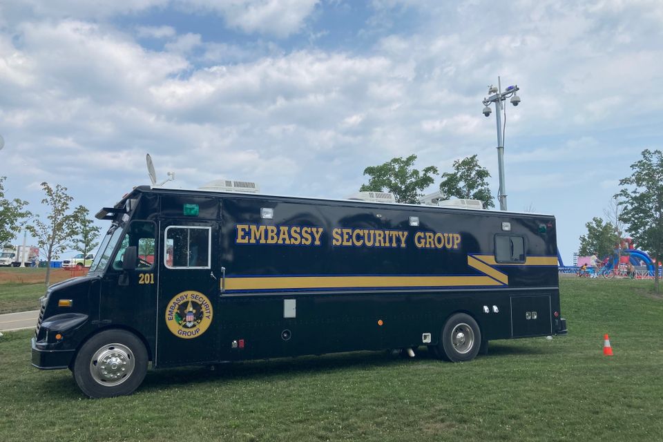 Embassy film security command van