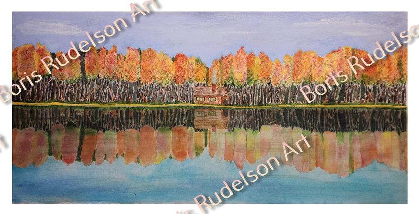 Fall. Watercolor and Pastel