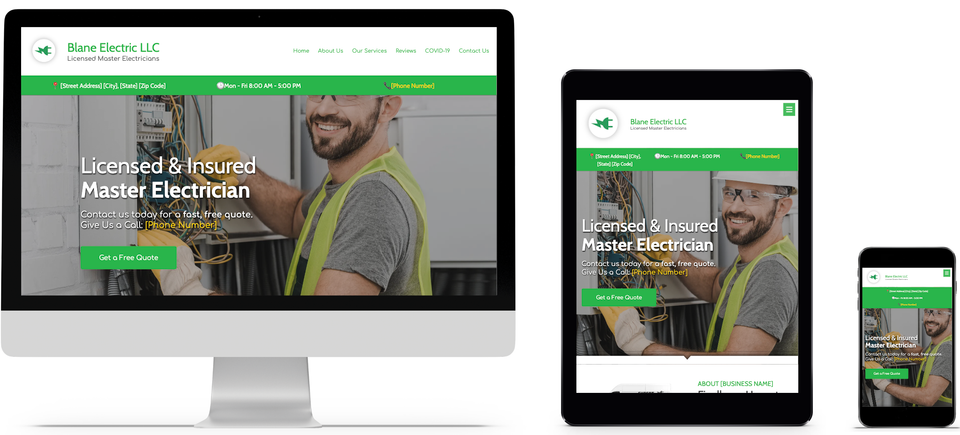 Master electrician website design