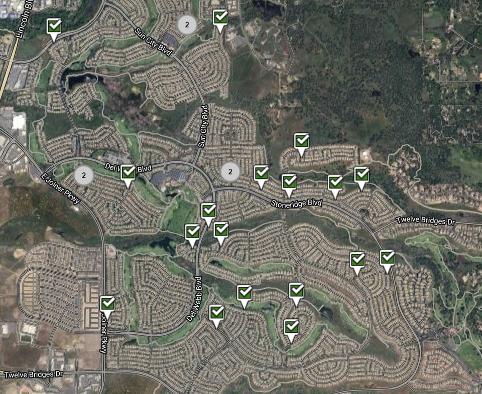 Lincoln sun city homes for sale map