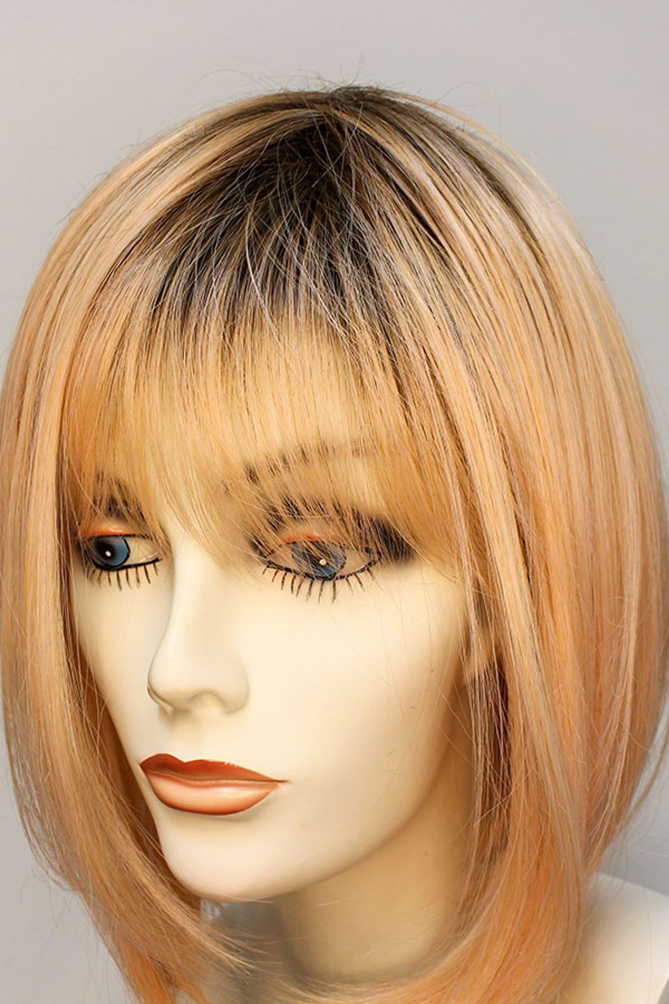 Short orange   pink bob 5