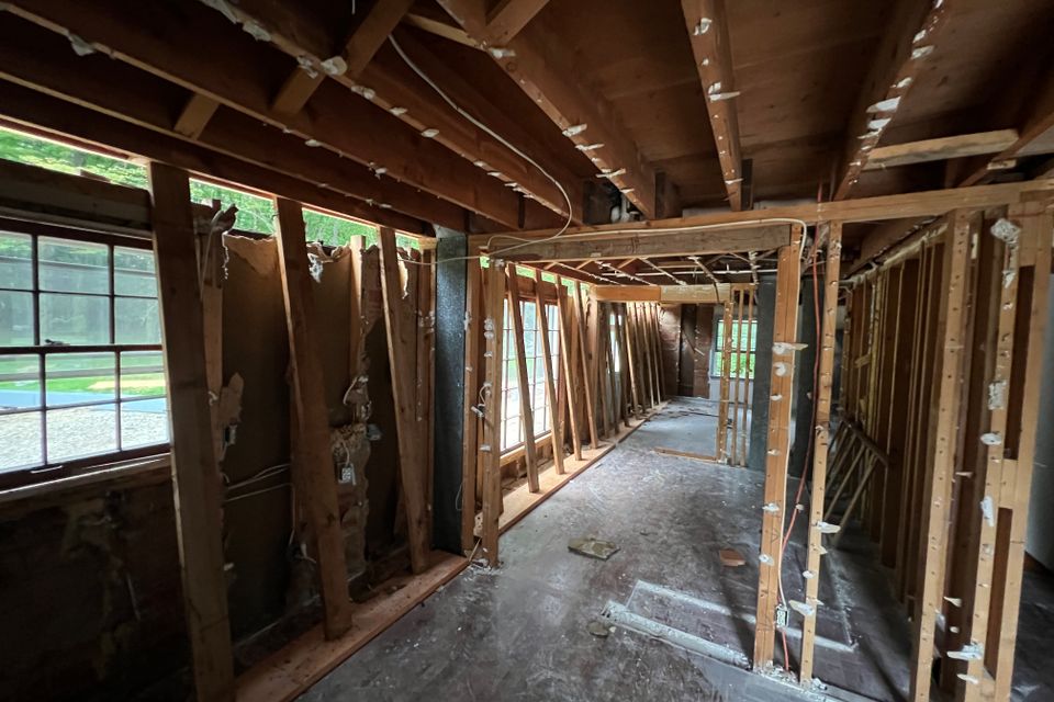 Front view of Chagrin Falls residence before renovation project