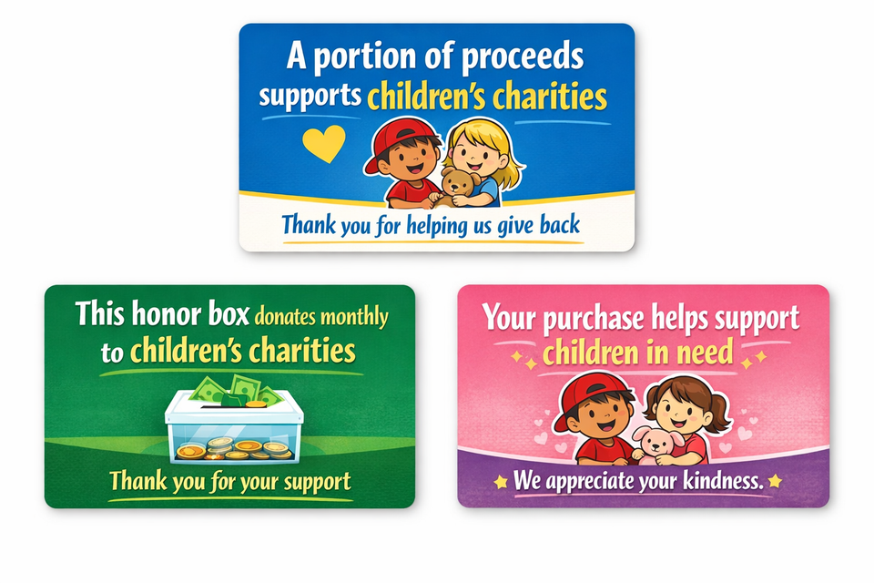 Sample Charity Stickers