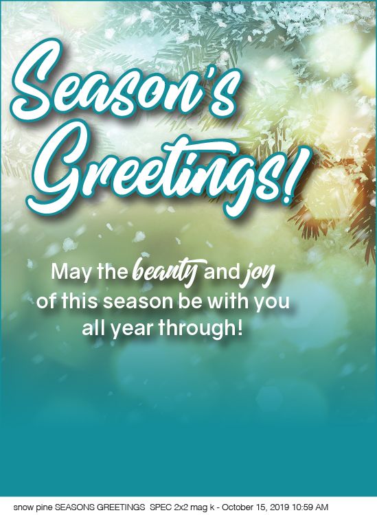 Snow pine seasons greetings  spec 2x2 mag