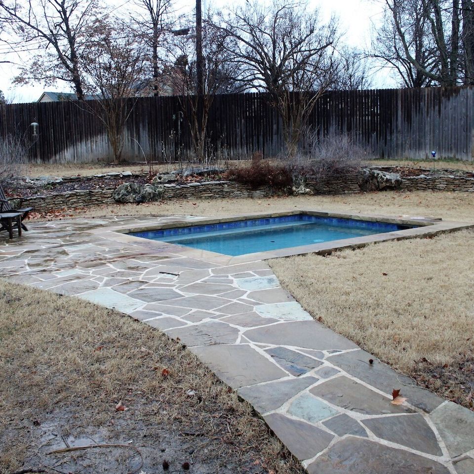 3d solutions general contractors   tulsa oklahoma   custom in ground pool and flagstone pool deck patio 3