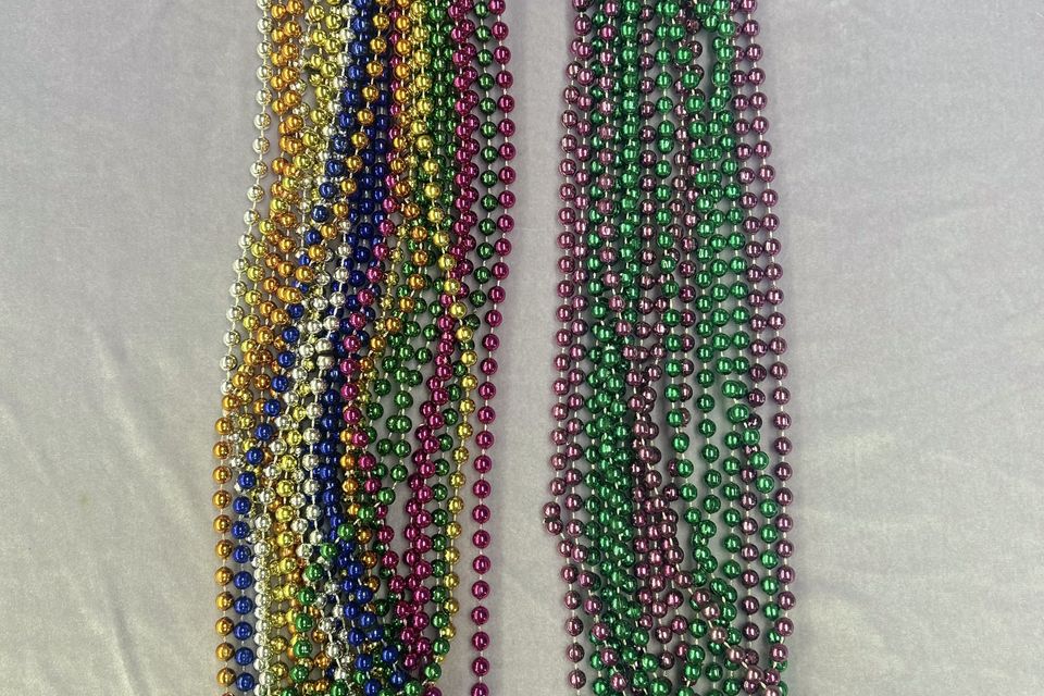 7mm multi color round beads