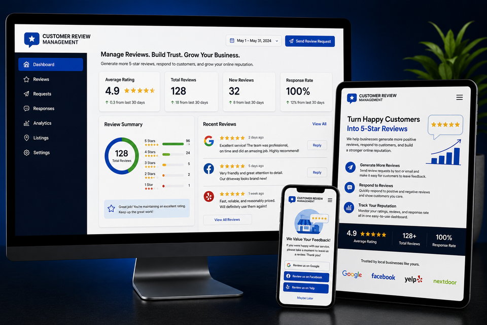 Customer review management