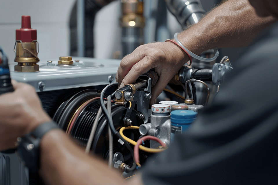 working on hvac