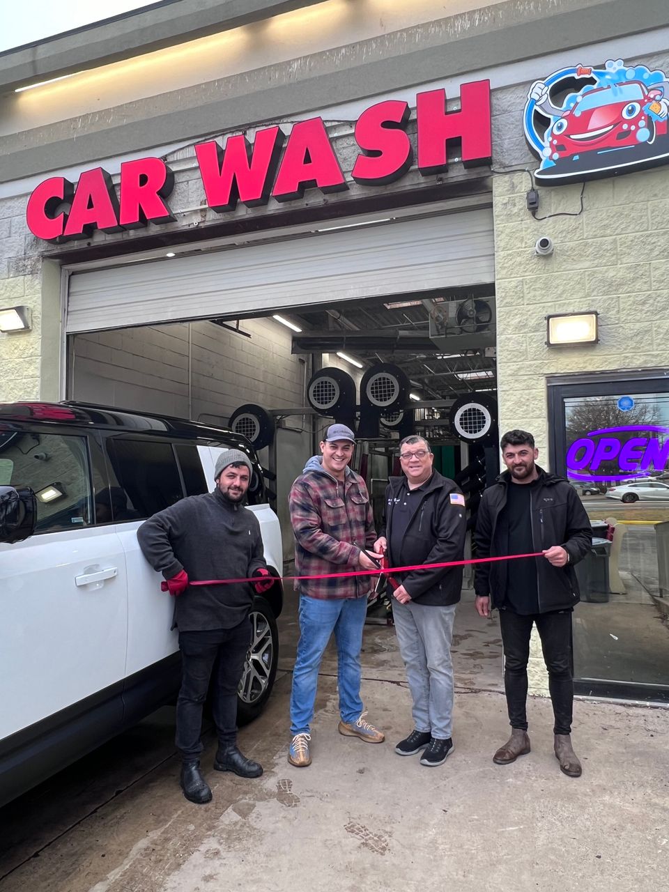Flanders car wash grand opening veysel demir mohamed haggag  mayor nicastro dogula yenigui