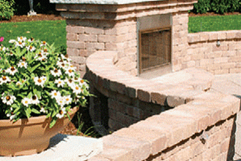 Lake land with fireplace