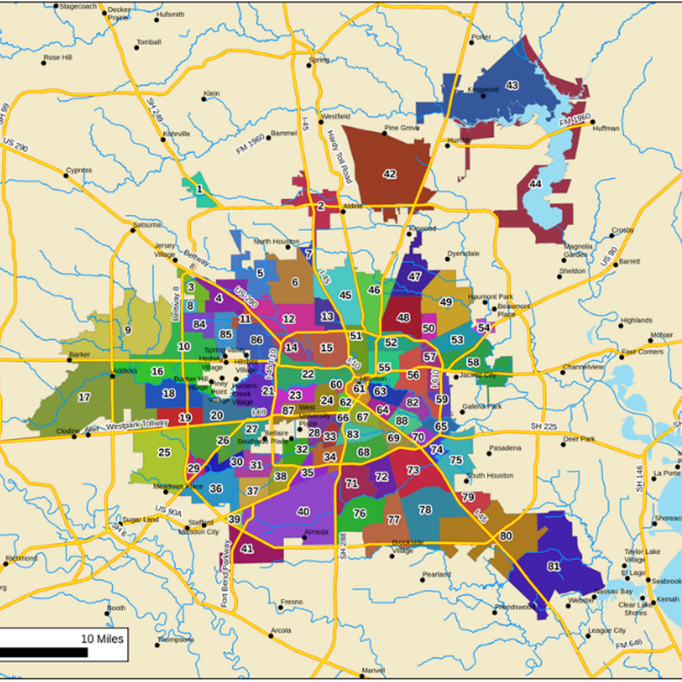 Map of houston  tx