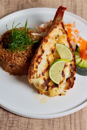 Grilled lobster tail