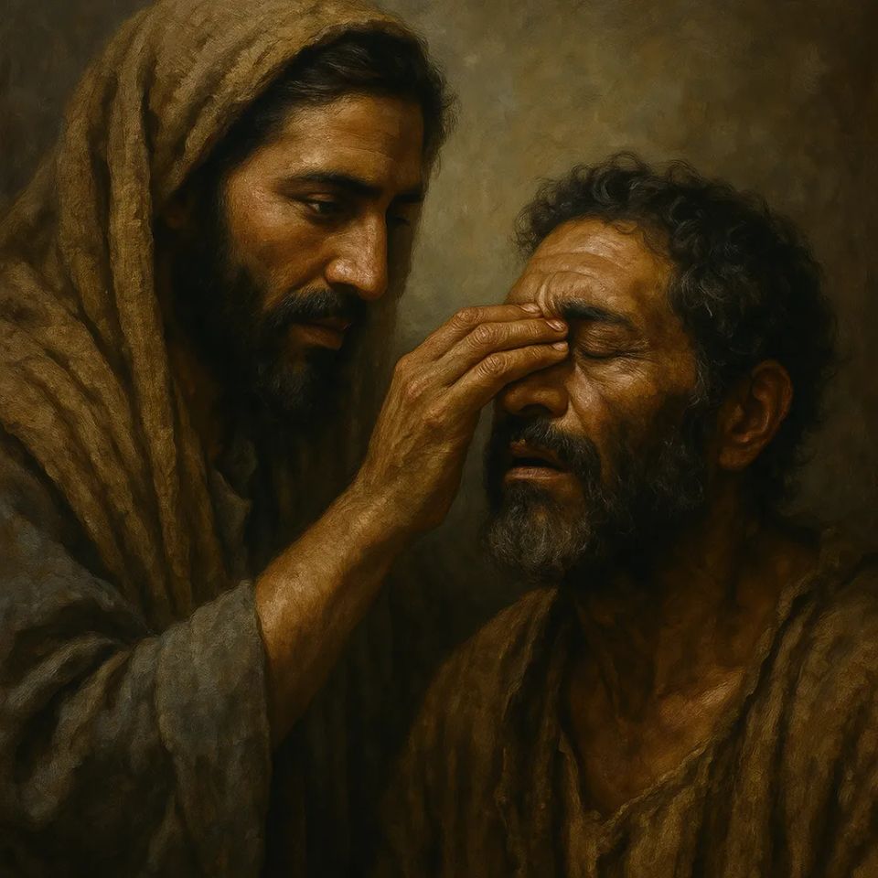 Jesus healing blind man web