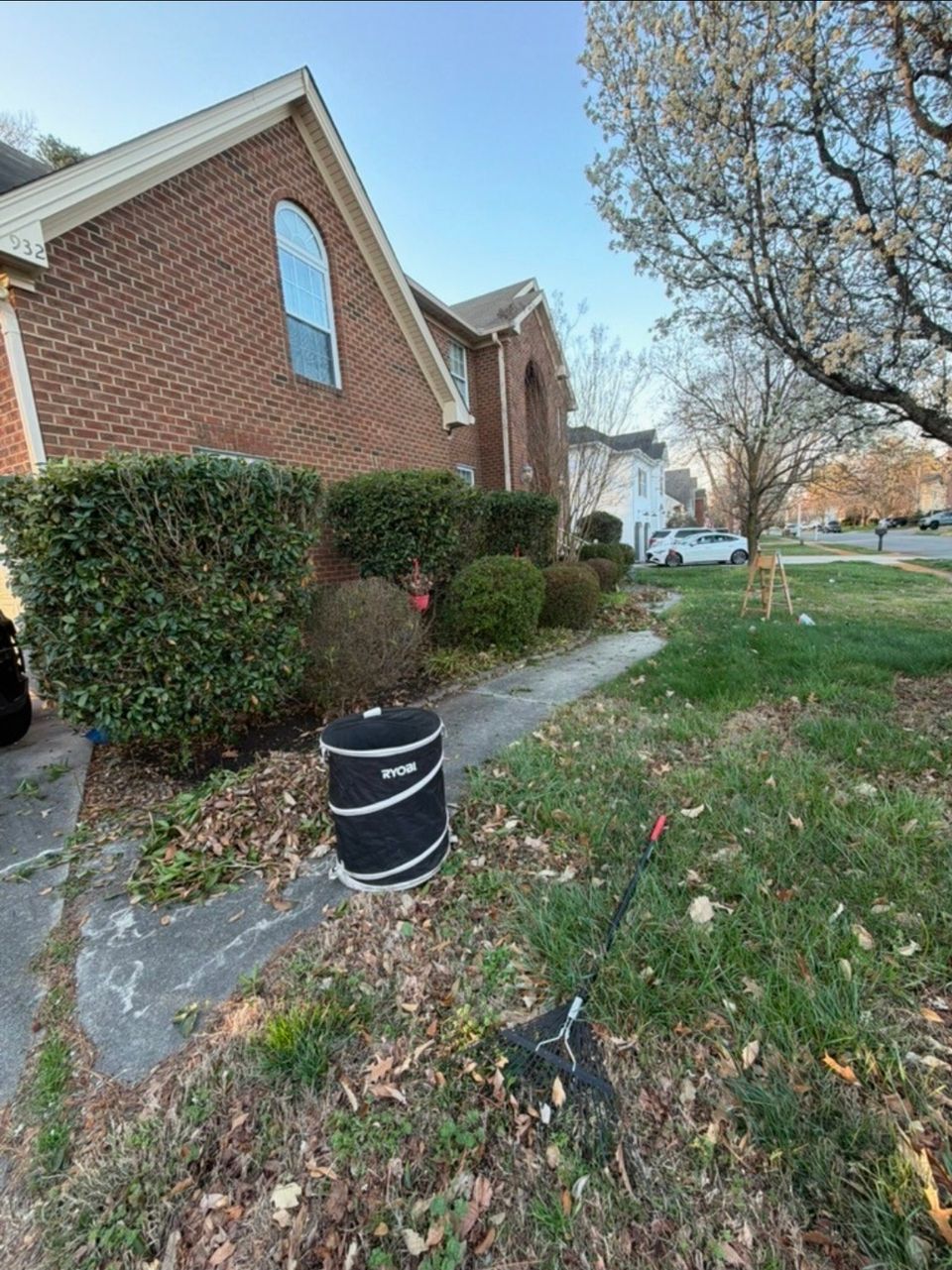 Leaves getting removed and cleared, Get A Mow On Lawn Care LLC of Chesapeake VA