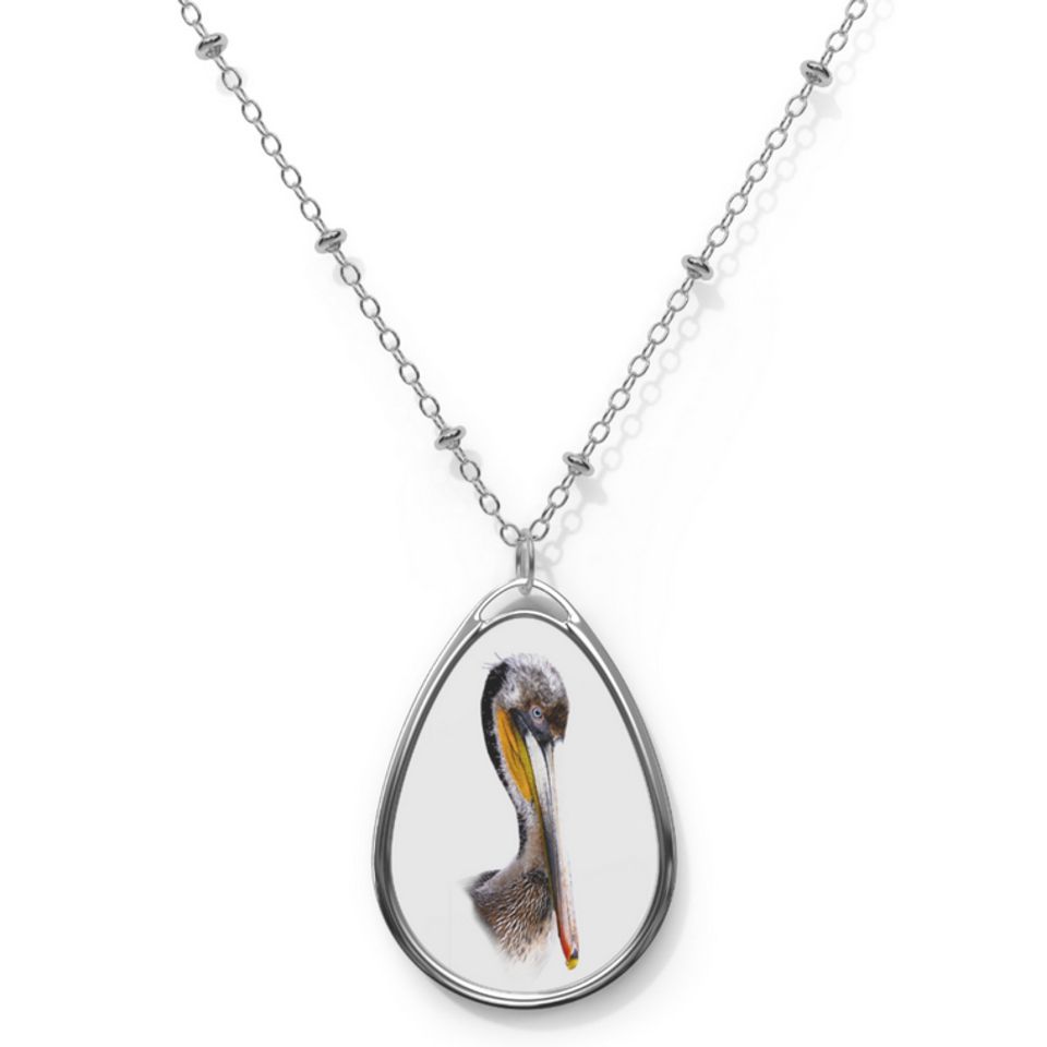 Pelican oval necklace