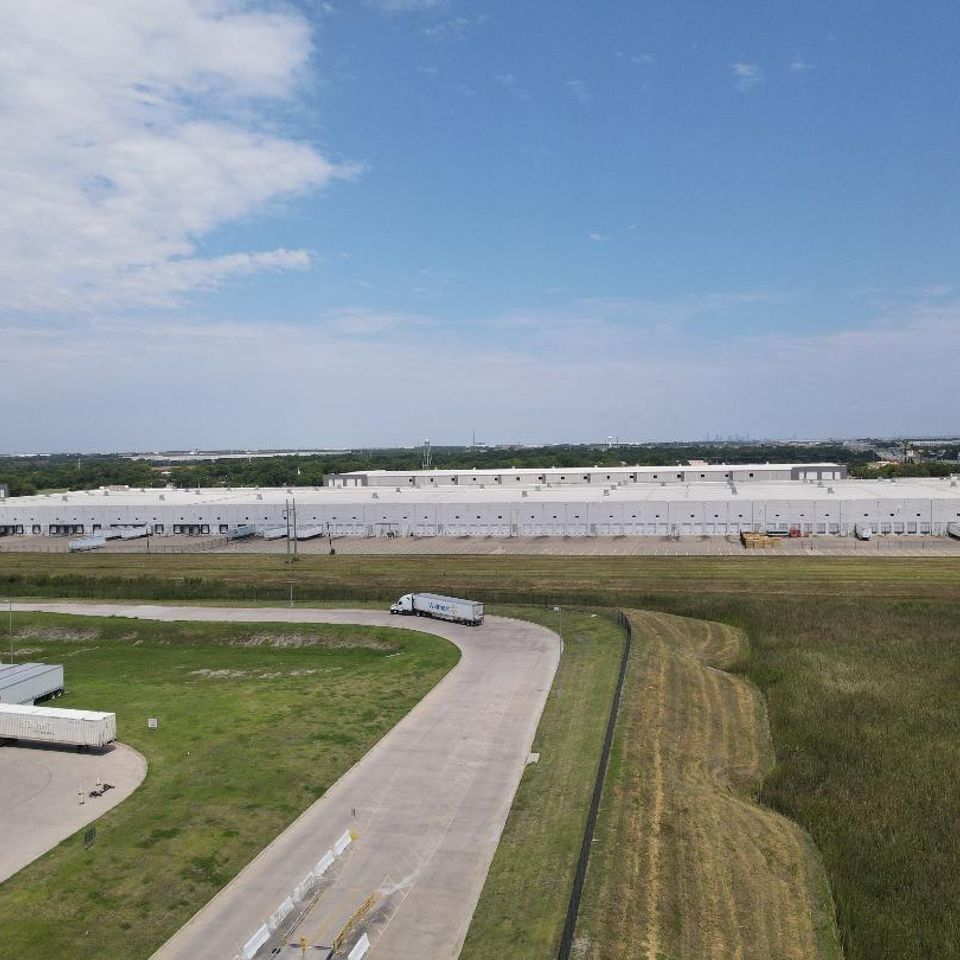 Drone photo of commercial building