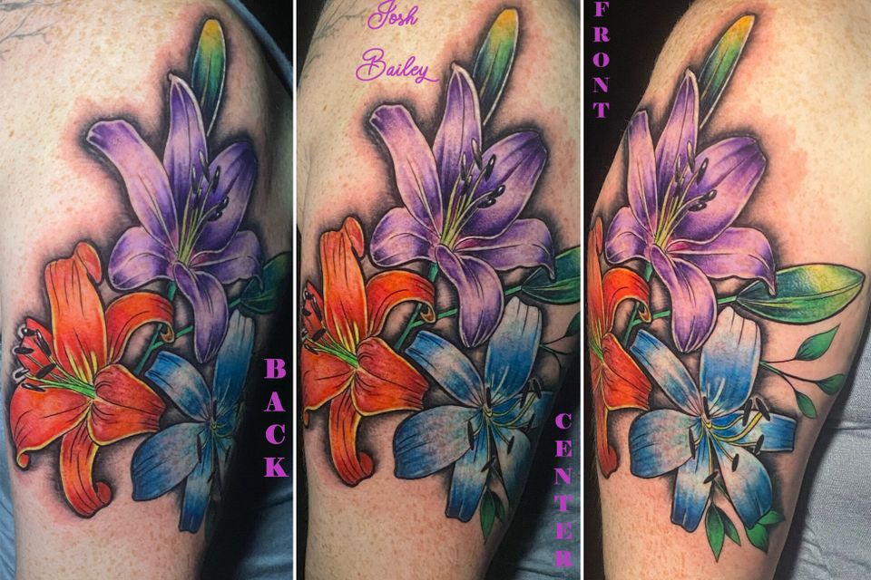 Josh tiger lilies collage