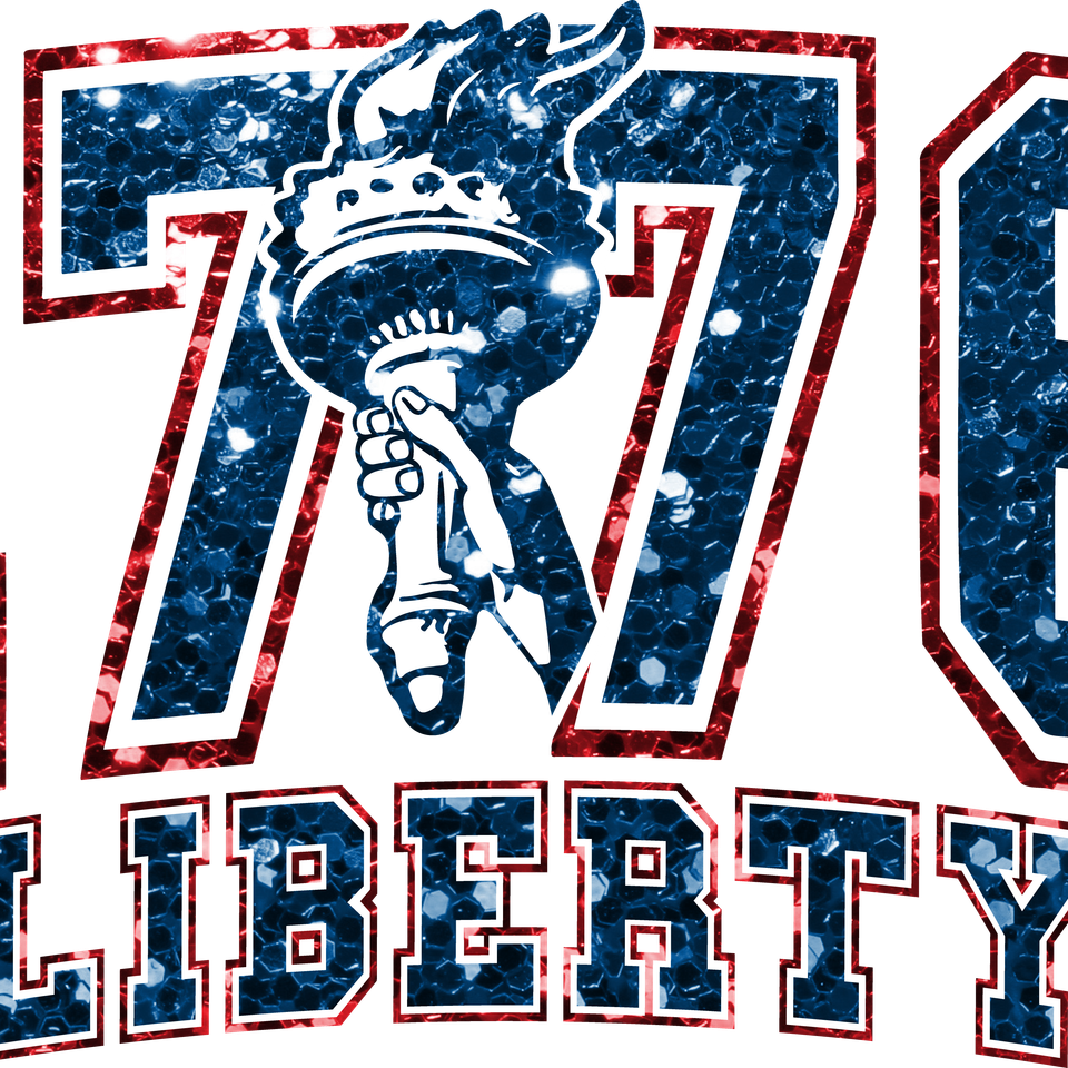 Patriotic   1776 liberty glitter