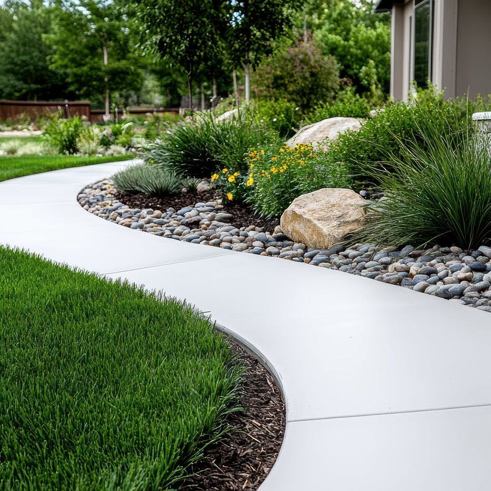 Concrete walkways