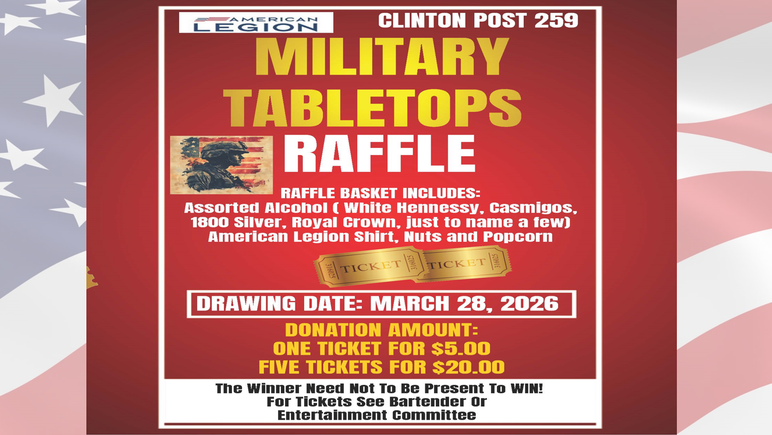 Military tabletops raffle