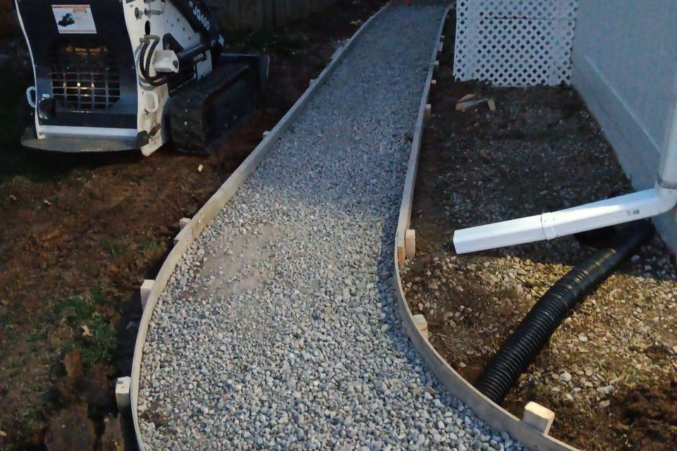 Kansas city concrete services curved gravel walkway construction patriot pro exteriors 8f8d9fc7 067d 4d32 8ad8 f506de47d2a8