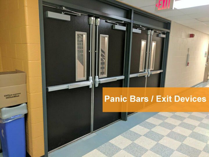Set of crash bar doors