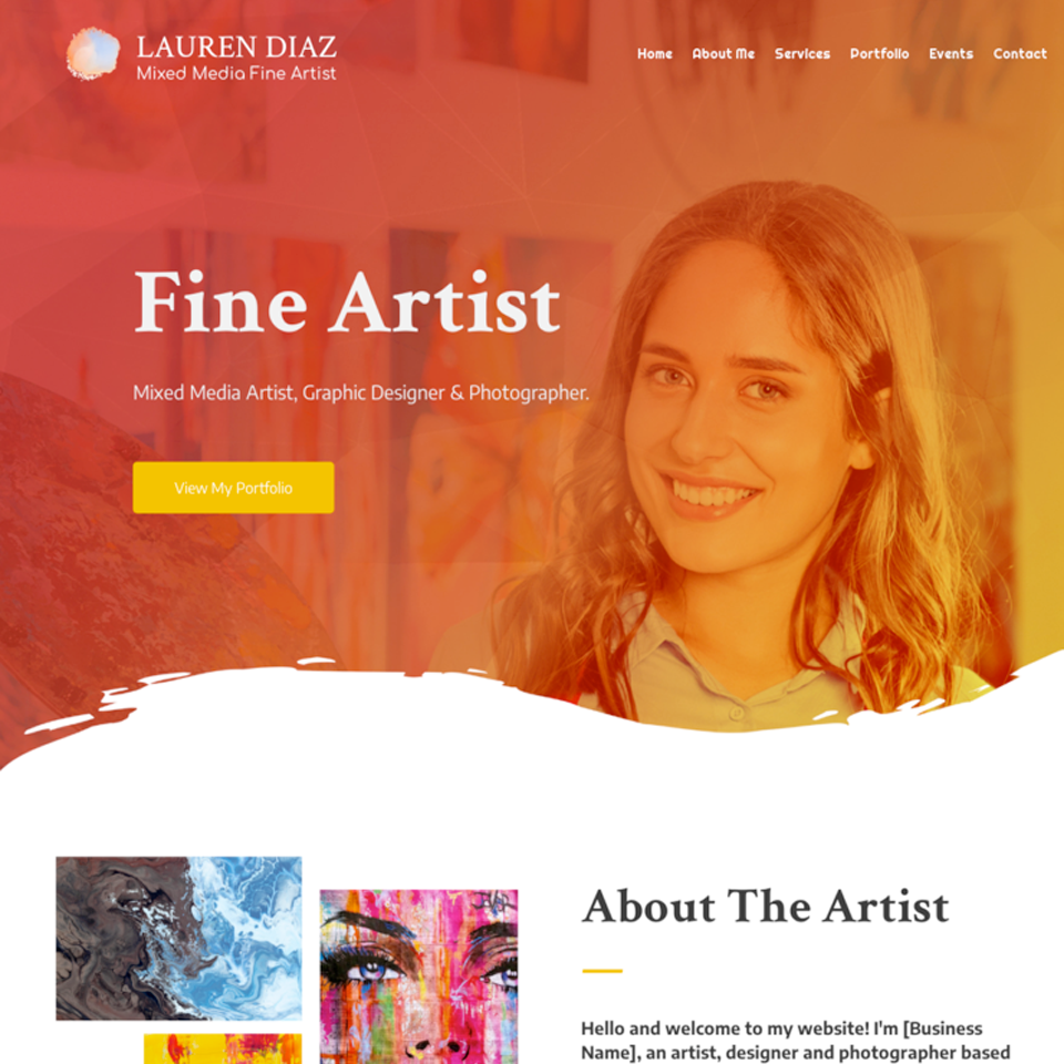 Artist website theme