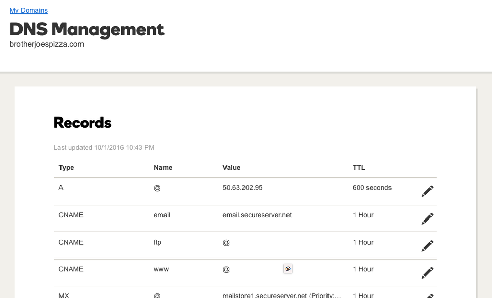 Dns management