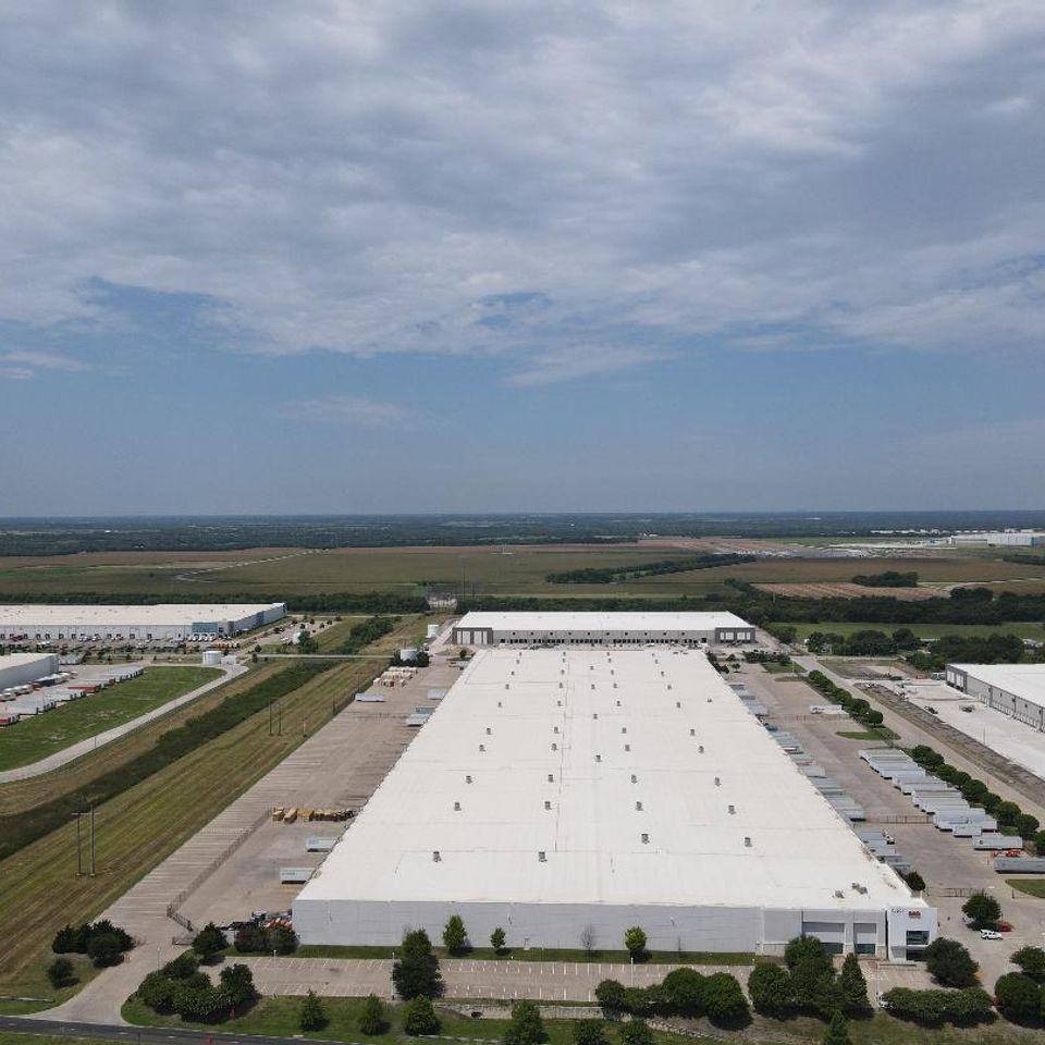 Drone photo of commercial building