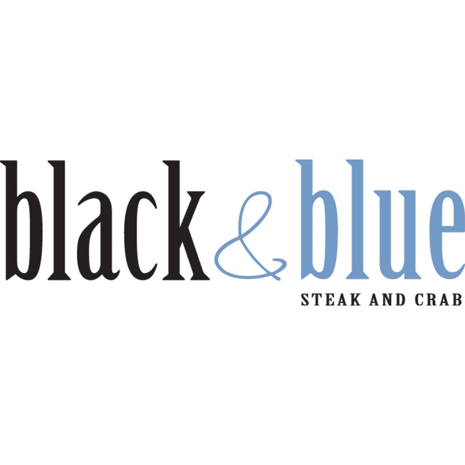Black and blue logo
