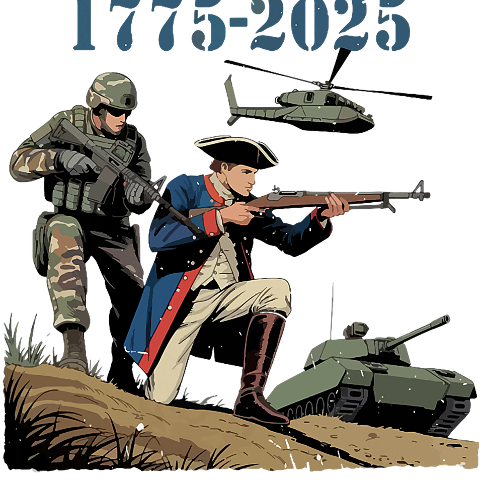 Patriotic   united states army 1775 2025 250th anniversary we defend clr (1)