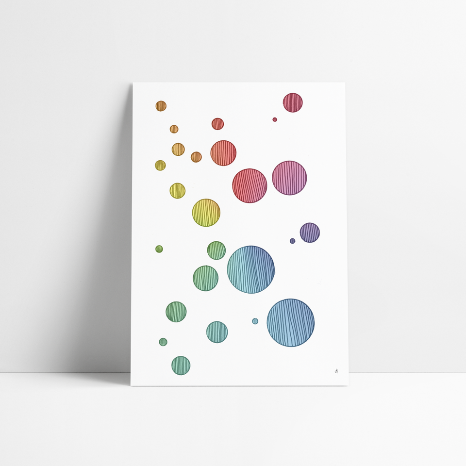 Rainbow ink circle
