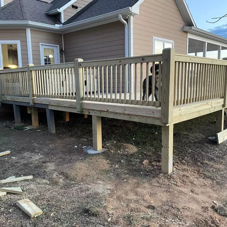 Wood patio deck build oro valley