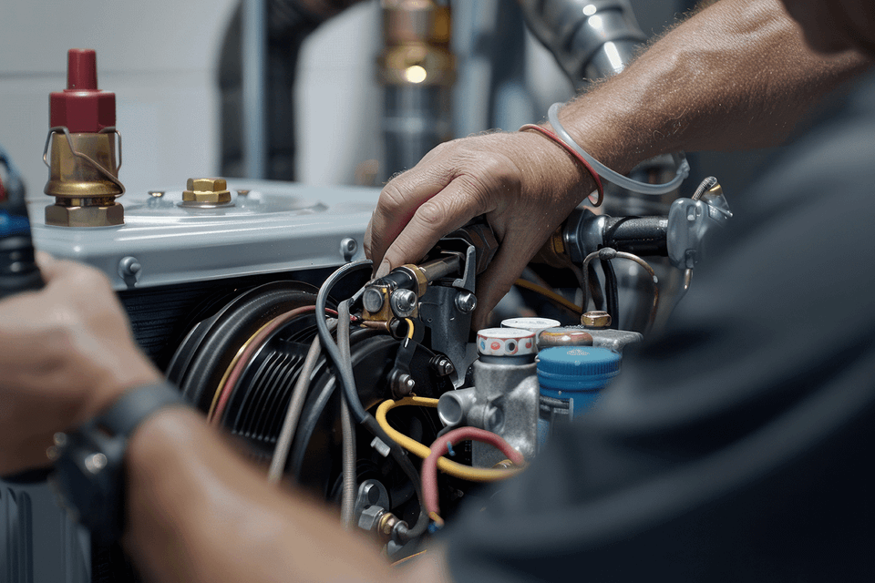working on hvac