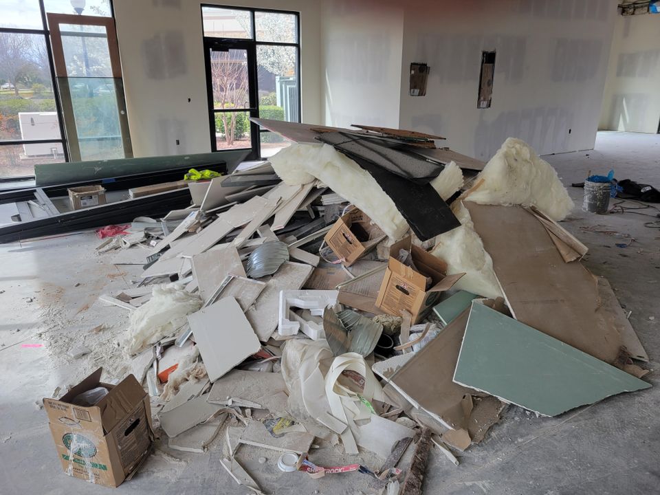 Construction material demo pile before 4