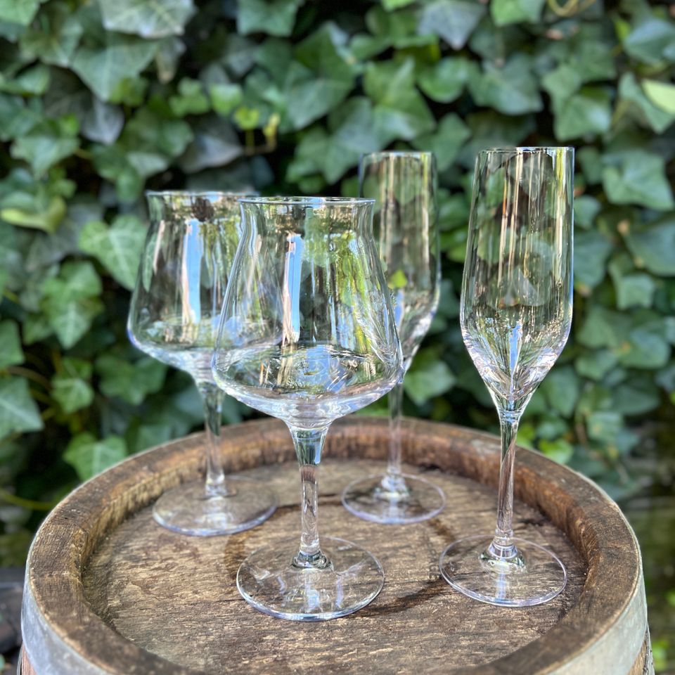 Flute or tulip glasses enhance your Heavy Branch Cider sipping experience.