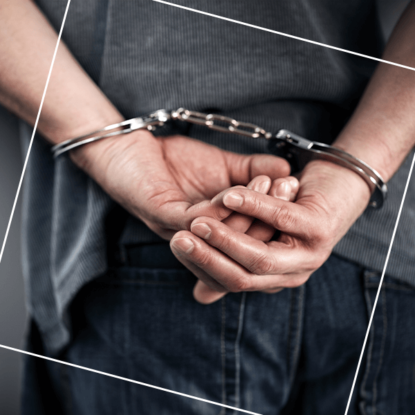 Person in handcuffs