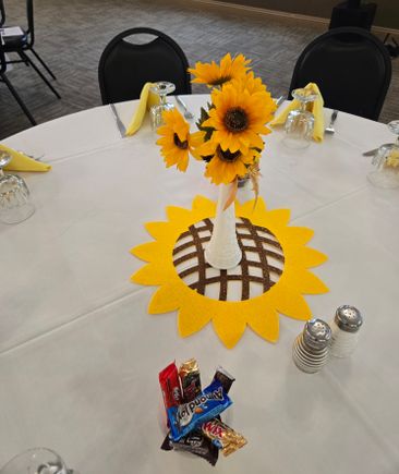 Sunflower centerpieces