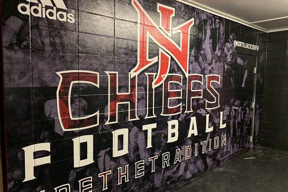Chiefs football wall wrap